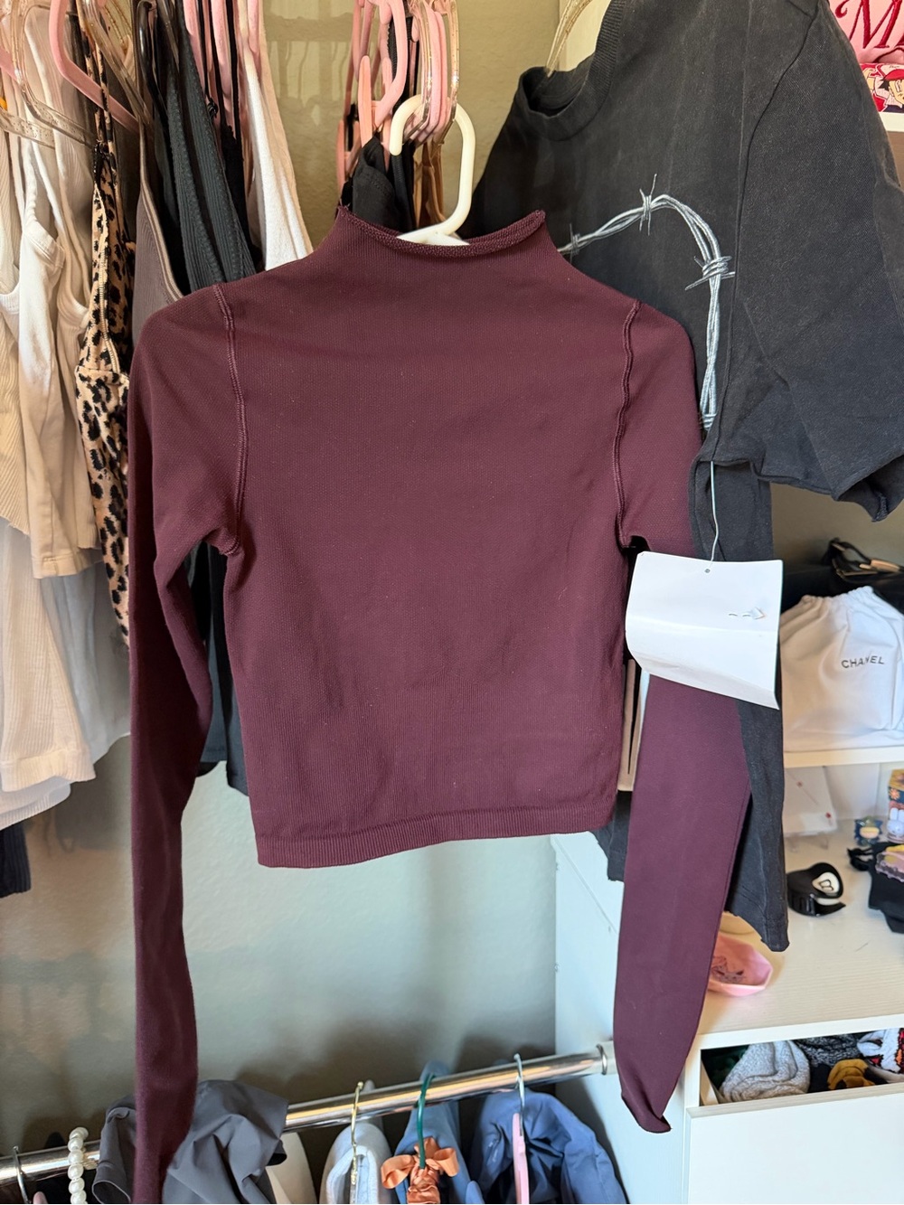 SKIMSxNIKE Seamless mock neck top